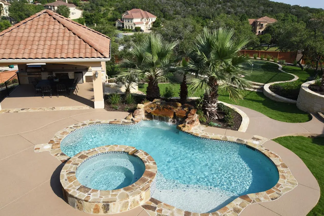 Natural Pool, Putting Green & Sport Court, Boerne, TX