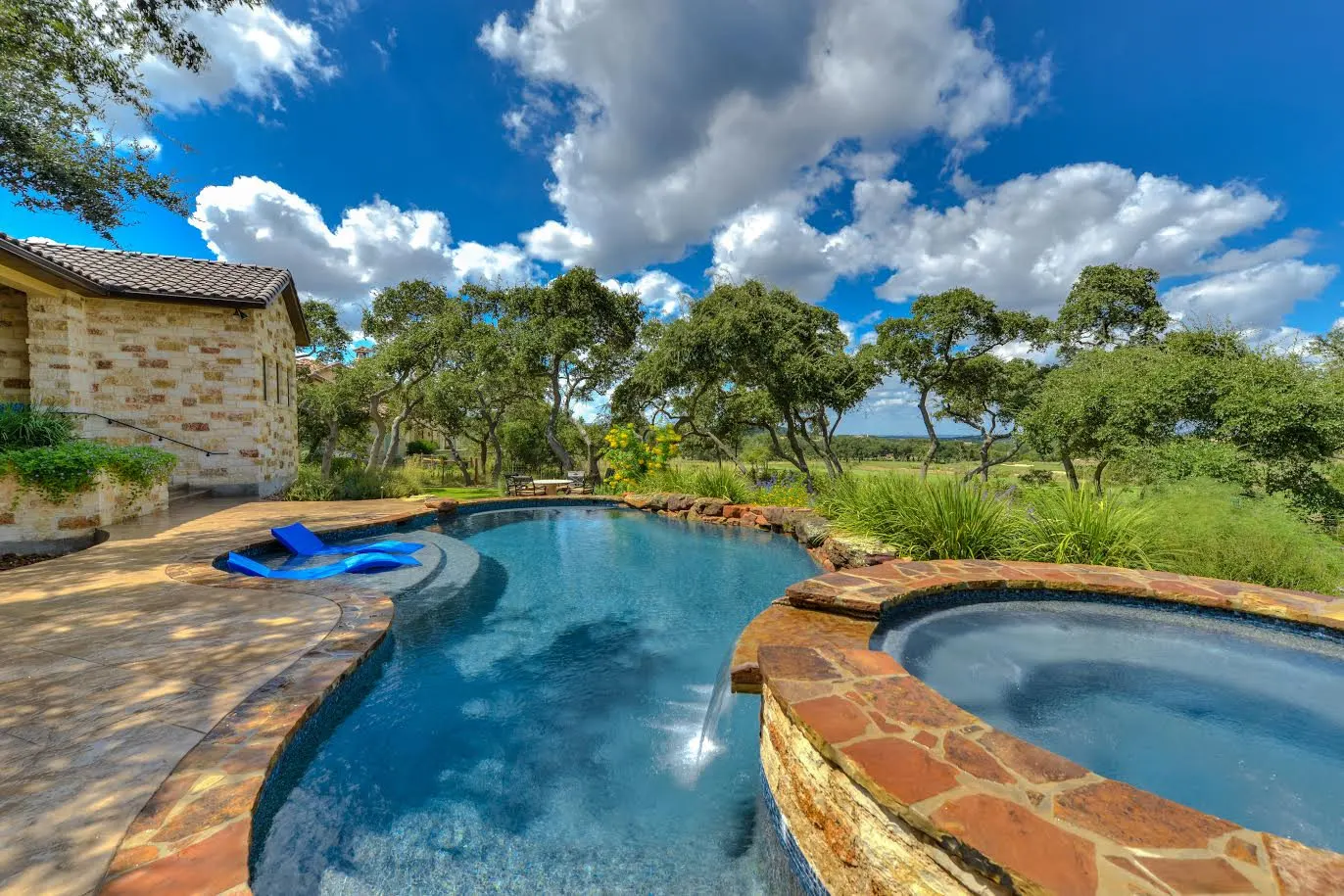 Natural Pool Over the Fairway, Boerne, TX