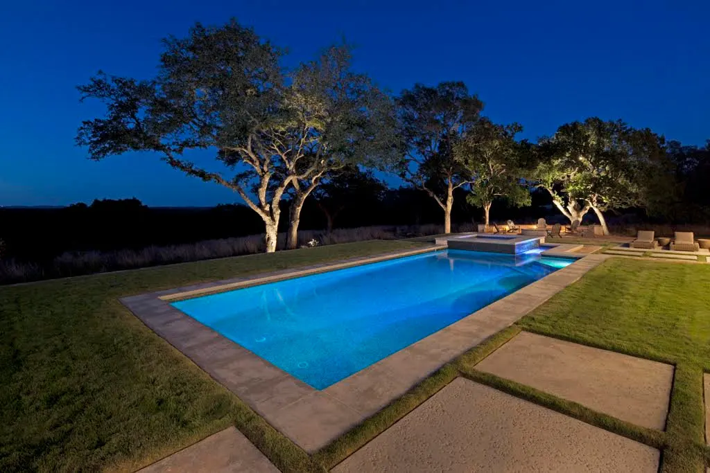 Modern Pool & Sculpture Garden, Boerne, TX